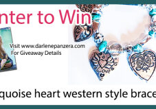 Turquoise heart western style bracelet giveaway